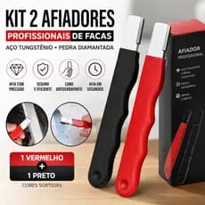 Afiador de Facas Profissional Pedra Diamantada Aço Tungstênio Afia Tesouras Lâminas Cabo Antiderrapante