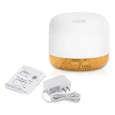 Difusor de Óleo Essencial Ultrassônico 300ml com Controle Remoto e Luz LED 7 Cores