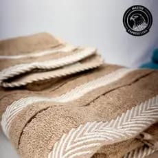 Kit Toalhas de Banho e Rosto Marrom 2 Peças 70x140cm 220g/m