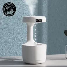 Umidificador Antigravidade Gota com Refluxo de Água e LED - 800ml USB Fonte de Alimentação