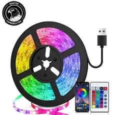 Fita Led Rgb 5050 Rolo 5m 16 Cores Ip65 + Fonte + Controle