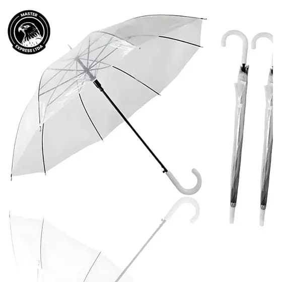 Guarda-Chuva Sombrinha 23" com Estrutura de Ferro Com  Transparencia Envio Imediato