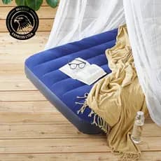 Colchão Inflável Solteiro Multiuso Tamanho 99x191x25cm Cor Azul Aguenta até 136kg Camping (Não Acompanha bomba) Ar Livre