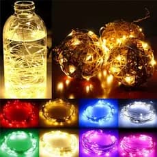 Cordão de Luz LED Pisca-Pisca com Timer para Árvores de Natal
