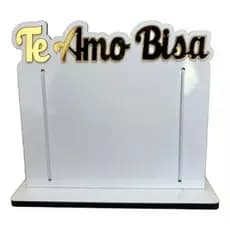 Porta Retratos em MDF Te Amo Bisa