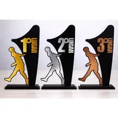 Troféu Futevôlei MDF e Acrílico 15 CM