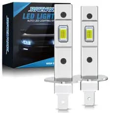 Par Lâmpada Farol Ultra Led Mini H1 H3 Super Branca 6500k