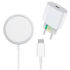 Carregador MagSafe Indução Turbo + Fonte Turbo 20W Carregamento Rápido iPhone