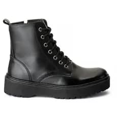 Bota Blogueira Tratorada Com Zíper Excelente Qualidade E Conforto Tendência Moda