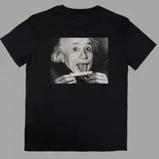 Camiseta Bolando  Albert Einstein Engraçada - Preta