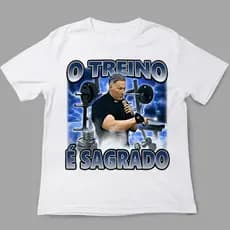Camiseta Padre Marcelo Rossi Treino Meme - Treino é sagrado - treino maromba