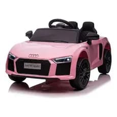 Carro Elétrico Infantil Audi R8 Spyder 12V Rosa com Controle Remoto – Licenciado, Luzes, Som