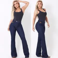 Calça FLER BORDADA Jeans Grosso Texana Montaria Rodeio Com Lycra
