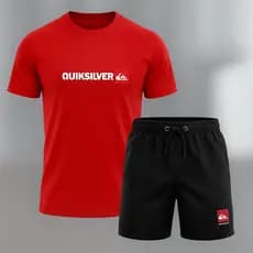Kit Conjunto 1 Short 1 Camisa Dry fit - Bermuda Tactel Mauricinho Esportivo Academia Secagem Rapida