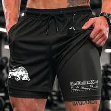 Bermuda Compressão Duplo Masculina 2 Em 1 Short Academia RANCING Halena