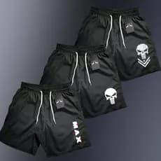 Kit 3 Shorts TACTEL Masculino MIX Max.Just Bermuda Premium Academia Praia Corrida