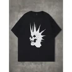 Camiseta Hallowen Gotica Emo Caveira Punk Lançamento. Temos Plus Size Envio Rapido