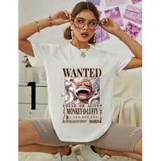 camisa de anime one piece unissex (100%algodão)