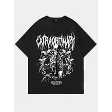 Camiseta Hallowen Gotica Emo Extraordinary Esqueleto Unissex Temos Plus Size Envio em 24H