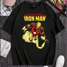 camisa da Marvel Iron man unissex (100%algodão)