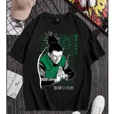 camisa de anime shikamaru nara unissex (100%algodão)