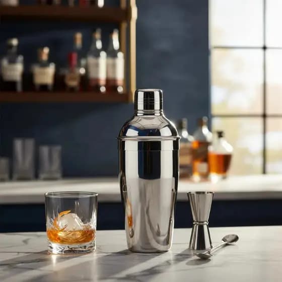 Coqueteleira Inox 500ml Profissional Mixologia Drink Bar Barman Elegante Resistente