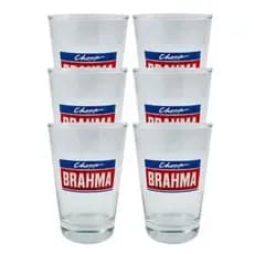 Jogo De Copos Caldereta Brahma 350ml  6 Peças - Incolor