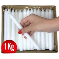 Velas Palito 18 Cm Branca 100% Parafina Pura Atacado 33/34 VELAS POR KILO