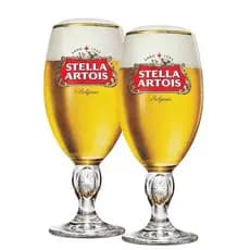 Jogo de Taças de vidro Stella Artois Belgium Para Cerveja 315ml 2 Pçs