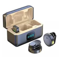 Microfone De Lapela Sem Fio Para iPhone/Android Type-c C/ Cancelamento De Ruído P/ Gravação de vídeo/TikTok/Vlog
