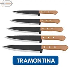 Faca Peixeira Aço Carbono Tramontina Nº5 a Nº9 Desbastada Profissional Churrasco