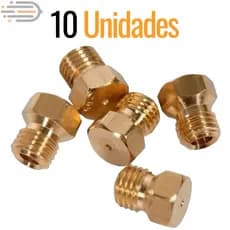 Bico Injetor Gás Conversor Encanado para GLP Para Fogão Universal Bico 7mm Latão