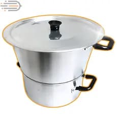 Cuscuzeira Alumínio 2,5L 2 em 1 Grande Panela Vapor Legumes Tamanho Família Cuscuz Cozinha