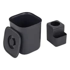Kit para Cozinha Preta – Lixeira 4L e Dispenser Porta Detergente 2 em 1