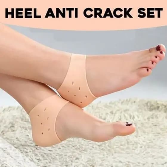 Protetor de Calcanhar Hidratante Antirrachadura-Almofadas de Silicone Para Esporões e Fascite Plantar