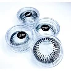 Kit 3 Potinhos de Cílios – 60 Tufinhos para Extensão Fio a Fio 10/12/14MM – Volume Natural e Mega Volume - WYL