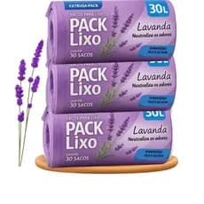 Saco de Lixo Perfumado Sacos De Lixo Grande 30 Litros 30/60/120un Perfumado Lavanda Neutraliza Odores Qualidade