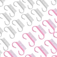 Kit 70 Mini Escovinhas Manicure Limpeza De Unha Tira Pó Salão