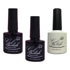3un Polish Gel Uv Led Esmalte De Unha C/ Registro Anvisa Preto Branco