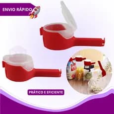 Fechador Prendedor de Embalagens com Tampa Prático para Embalagens Organização de Alimentos e Armazenamento