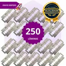Lâminas de Barbear Sobrancelha 250 Unidades Lord Platinum para Corte Preciso Ideal para Barbeiros
