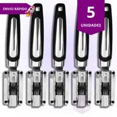 Kit 5 Amolador Afiador de Facas Tesouras Facão Canivete em Aço Inox com Cabo Emborrachado Qualidade e Precisão