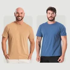 Kit 2 Camiseta Masculina Lisa Basica Fio 30.1 Básica Casual Silk Sublimação Promoção