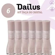 DAILUS KIT COM 6 ESMALTES TAÇA DE CRISTAL | NUDE ROSADO - UNHAS ELEGANTES | MANICURE | ATACADO