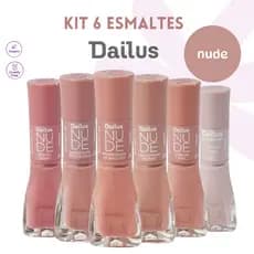 DAILUS UNHAS - KIT 6 ESMALTES NUDE - VARIADOS | MANICURE | ATACADO