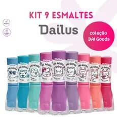 DAILUS KIT 9 ESMALTES COLEÇÃO DAI GOODS LANÇAMENTO MANICURE UNHAS VERÃO ATACADO