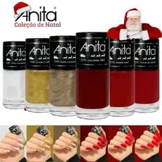 ANITA UNHAS - KIT 6 ESMALTES NOVA COLEÇÃO TEMPO DE CELEBRAR FESTAS NATAL - MANICURE | ATACADO