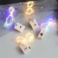 20pcs Luzes De Corda De Fada Fio De Led Branco Quente Luzes De Natal E Decoração De Festas 2m 20LED