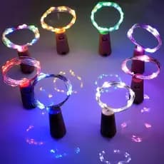 Kit 10 Fios de Fada 2 Metros 20 Led Para Decoração Festa Arte Presente Ambiente Decorado Charme Baterias