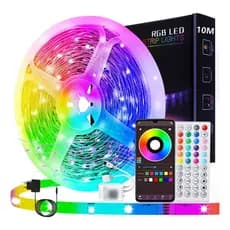 10m Fita Led Bluetooth Rgb Colorida Decoração Com Controle